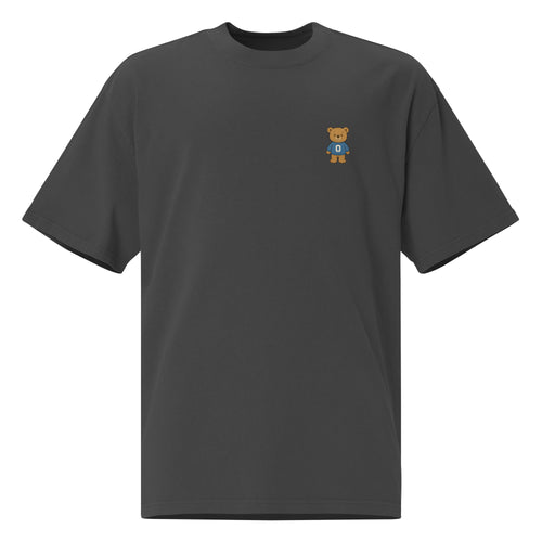 Money Bear Oversized Tee, faded black, voorkant
