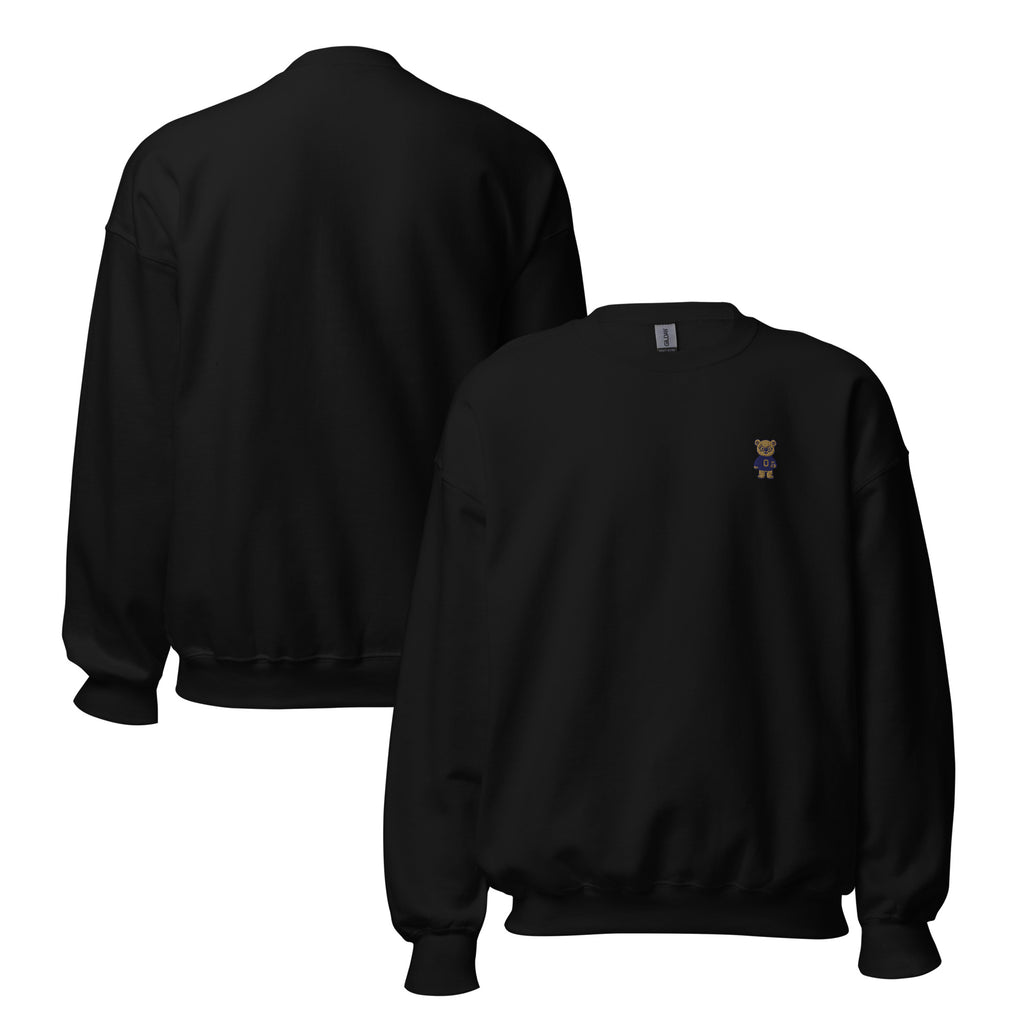 O-Bear Sweatshirt, zwart, voor- en achterkant