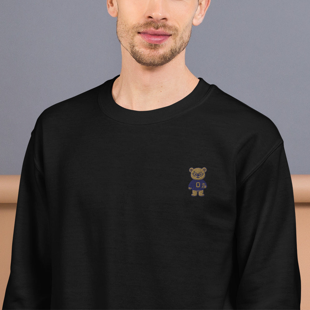O-Bear Sweatshirt, zwart, detail van de print