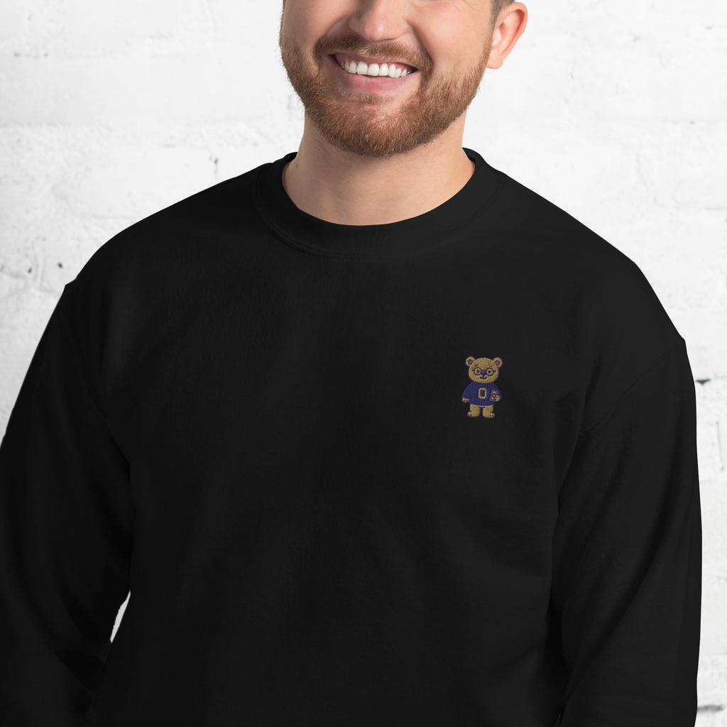 O-Bear Sweatshirt, zwart, detail van de print