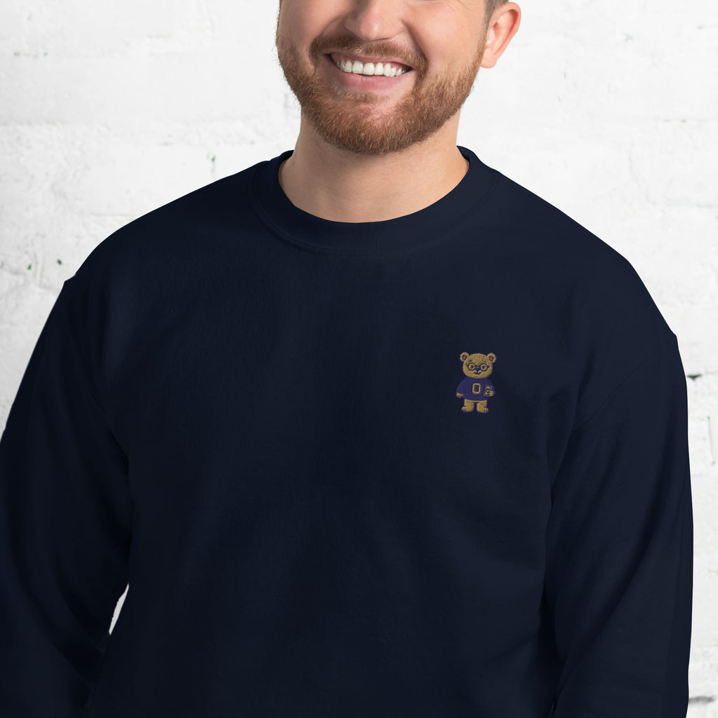 O-Bear Sweatshirt, navy, detail van de print