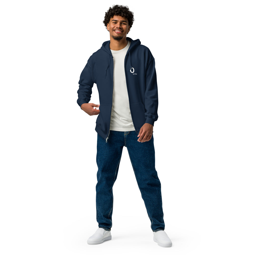 Cherry Drip Zip Hoodie, navy, voorkant