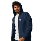 Cherry Drip Zip Hoodie, navy, linksvoor
