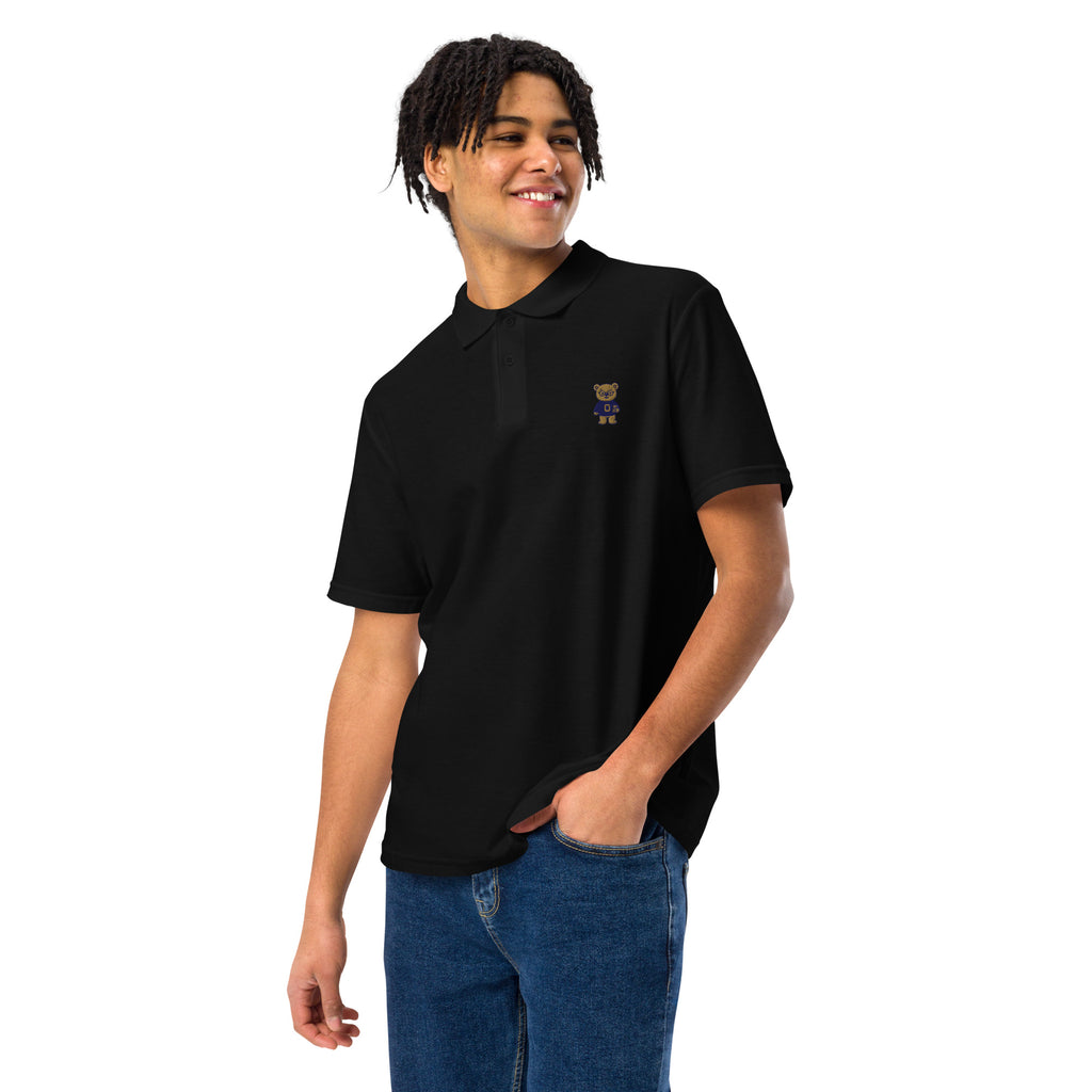 Money Bear Polo, zwart, voorkant